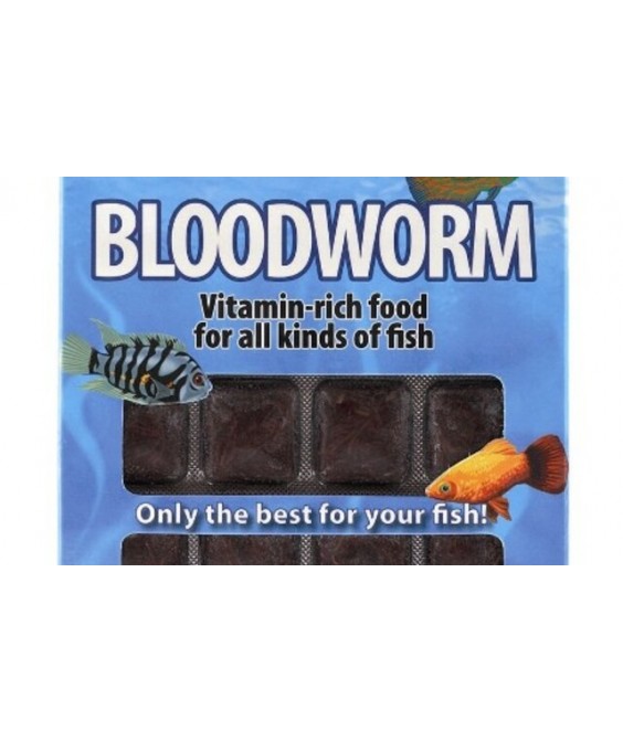 Red bloodworm blister 100gr 24 cubes