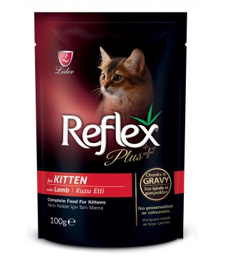 Reflex plus kitten pouch αρνί σε σάλτσα 